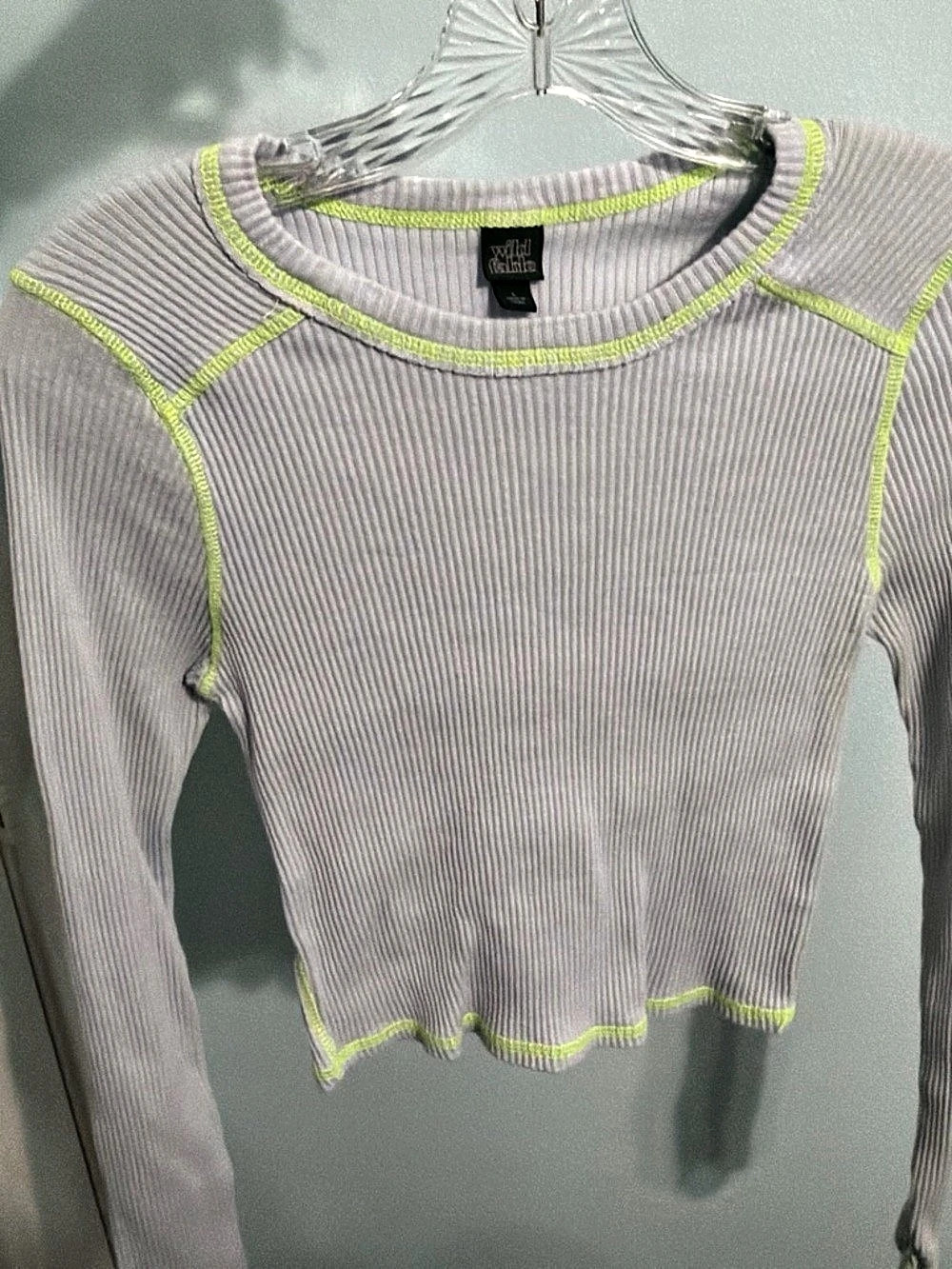 Women's Ribbed Long Sleeve Top Pink Like New